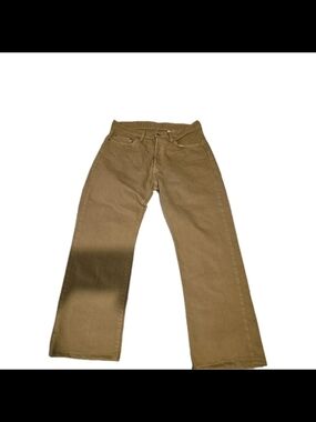 Levi’s 501 Original Fit Jeans Mens 33x30 Tan Khaki Vintage Fly Denim Cotton